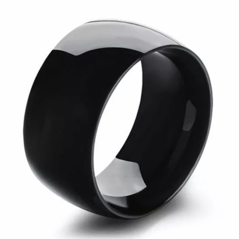 12mm Black Stainless Steel Ring